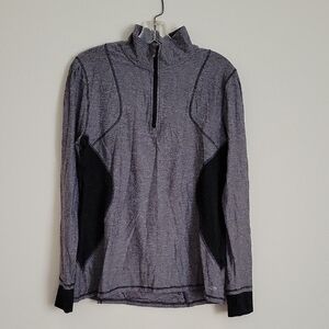 C9 by Champion Women's Gray and Black 1/4 Zip Activewear Top- Size XL